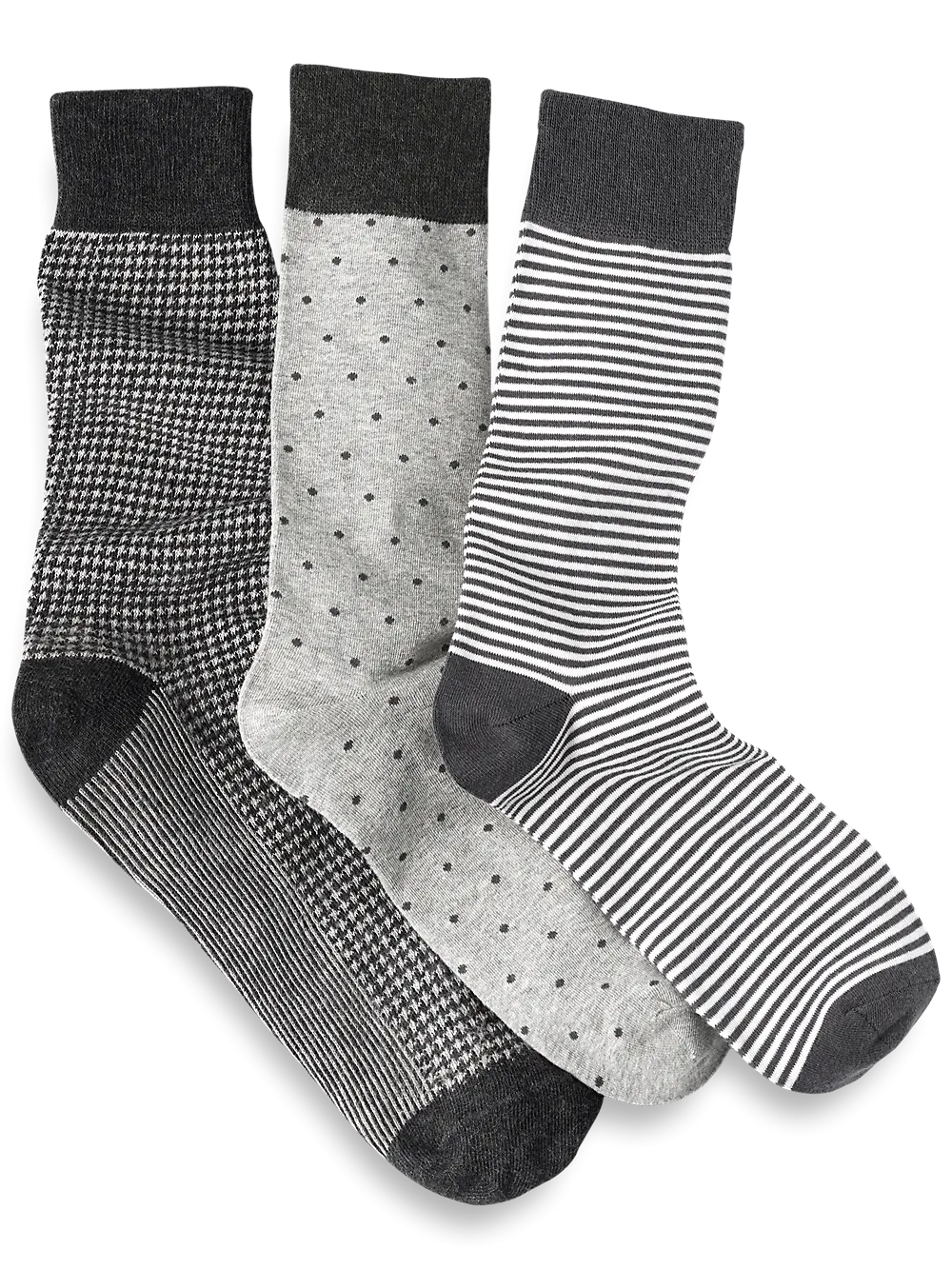 3 Pack Cotton Blend Sock - Grey Multi