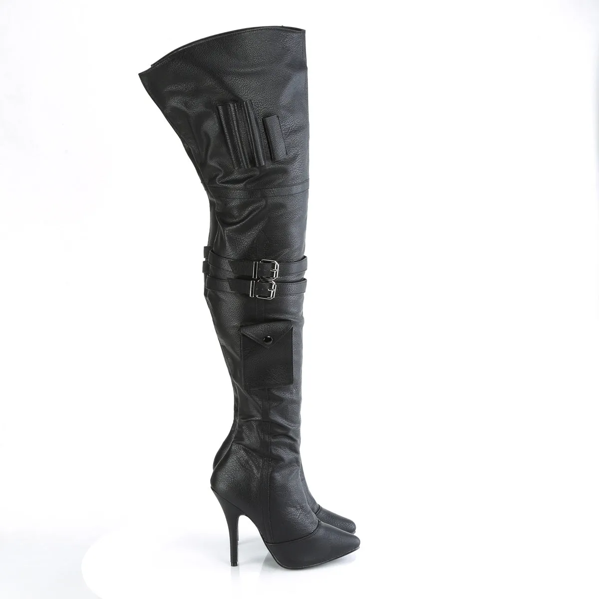 5 Inch Heel SEDUCE-3019 Black Pu