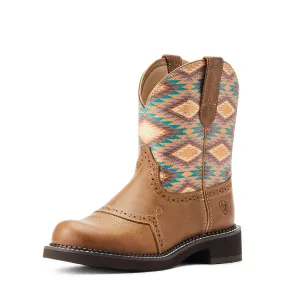 Ariat Women's Fatbaby Heritage Farrah Coastal Tan\Aztec Blanket