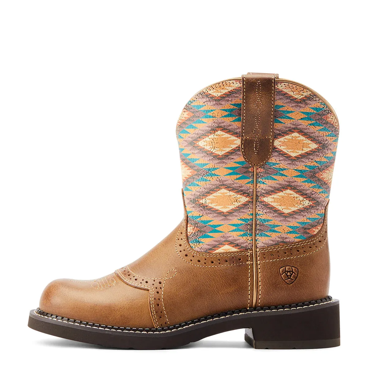 Ariat Women's Fatbaby Heritage Farrah Coastal Tan\Aztec Blanket