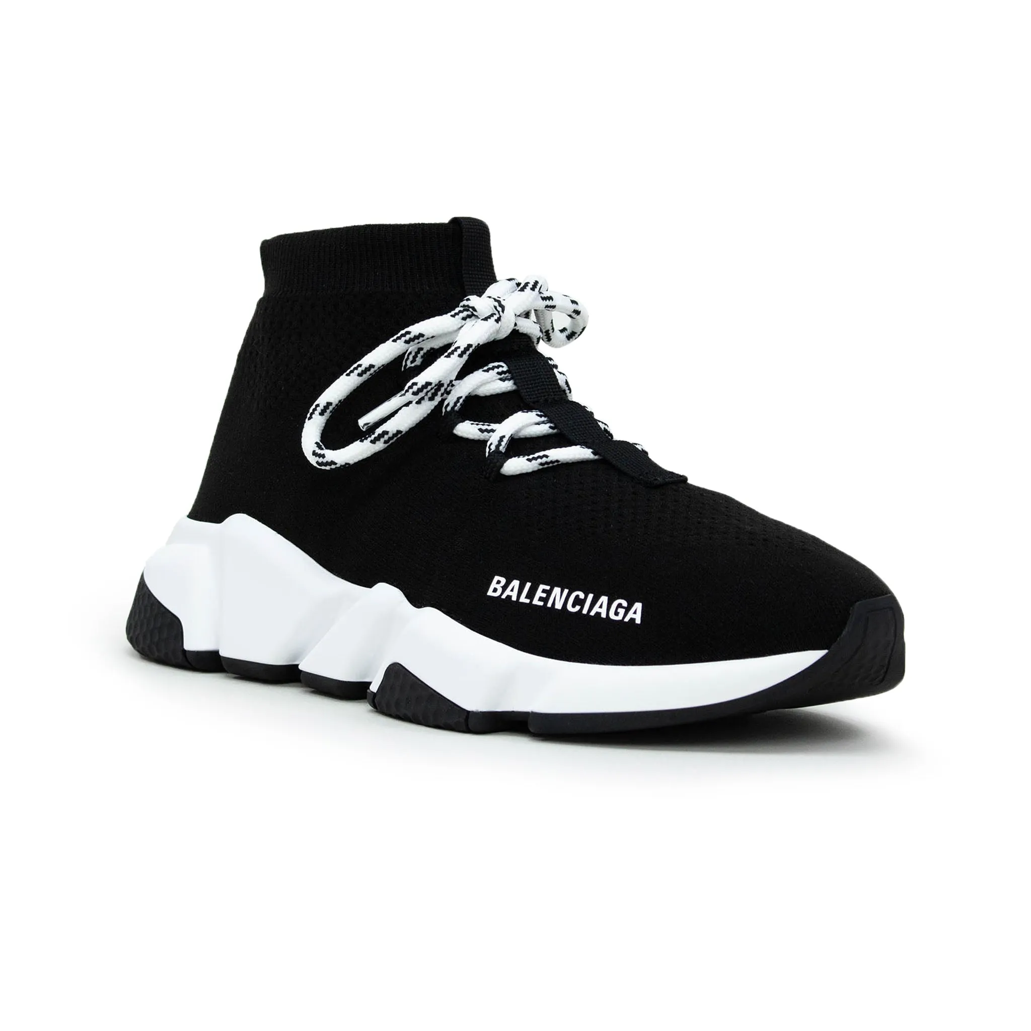 Balenciaga Speed Knit Lace Sock Black White (W)