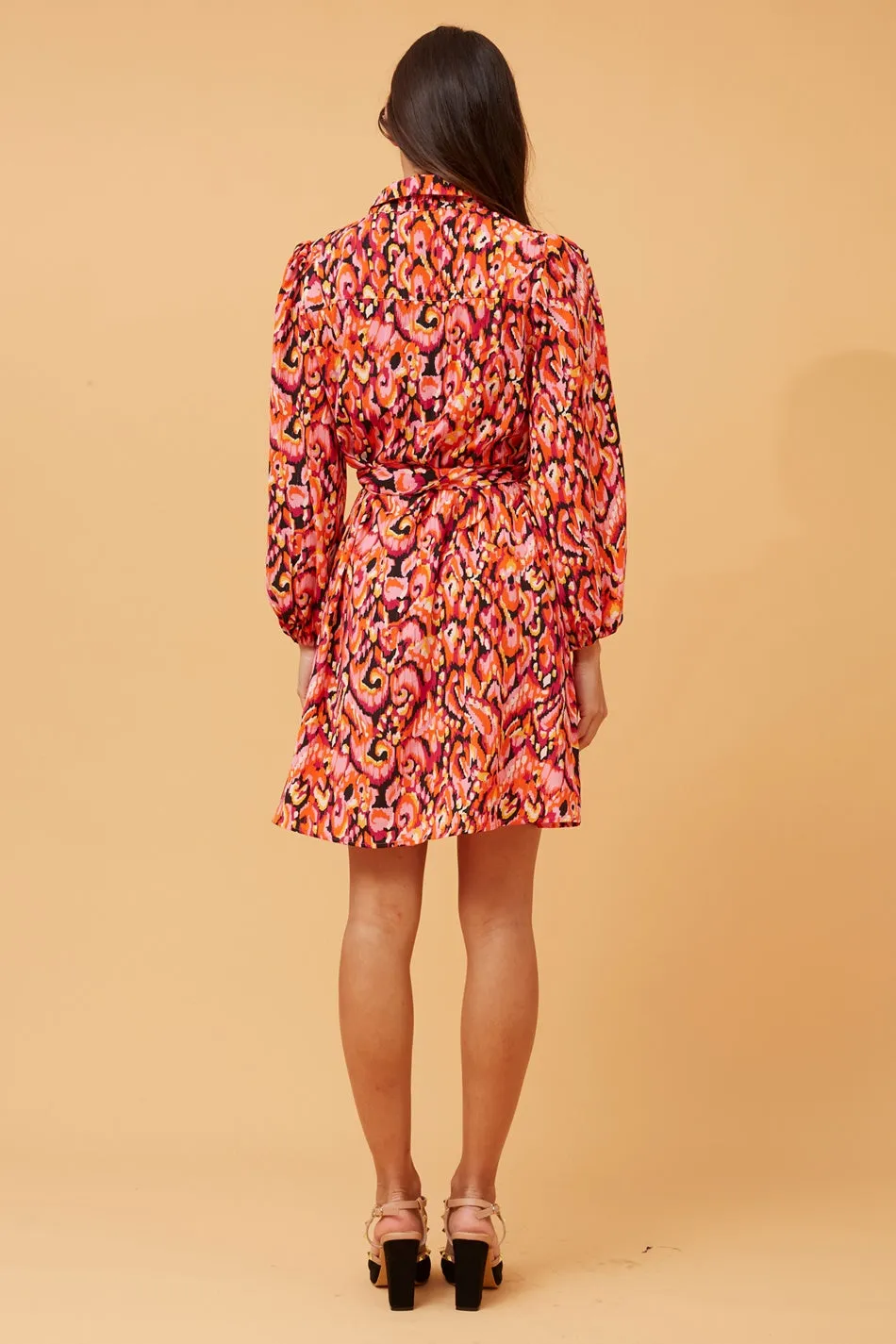 BIRTIE ABSTRACT PRINT SHIRT DRESS