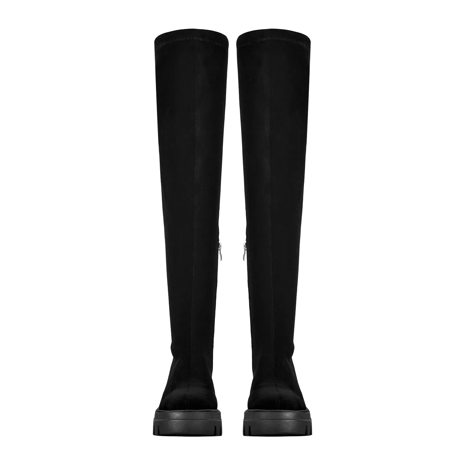 Black Over The Knee Stretch Boots