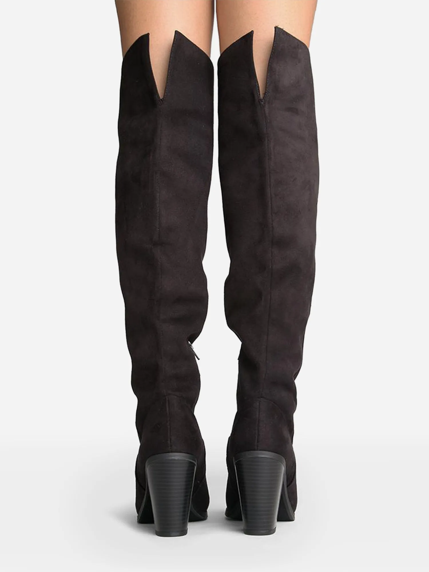 Chunky Heel Knee High Boots