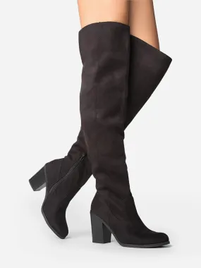 Chunky Heel Knee High Boots