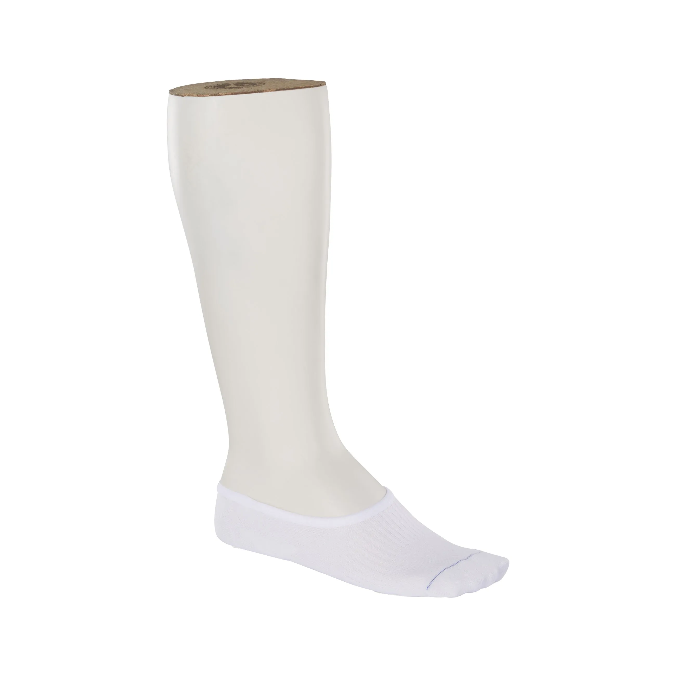 Cotton Sole Invisible Sock White