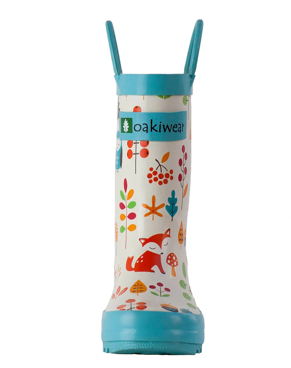 Forest Animals Loop Handle Rubber Rain Boots