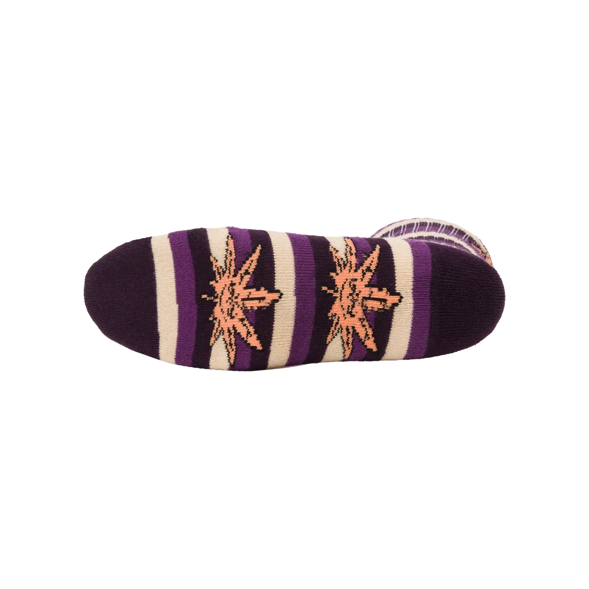 HUF GREEN BUDDY STRIPE SOCK-EGGPLANT