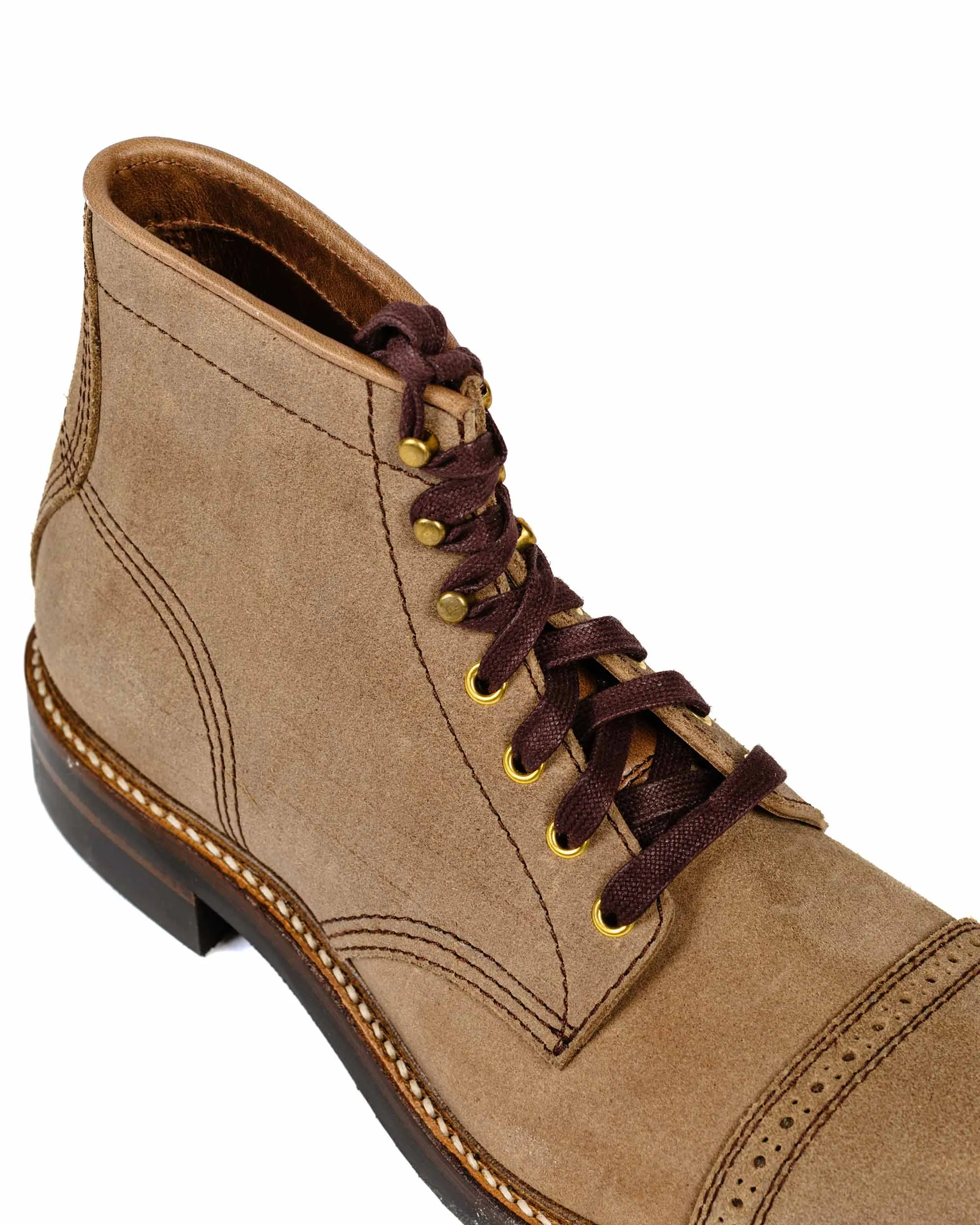 John Lofgren Bootmaker Combat Boots Horween Leather CXL Natural Roughout