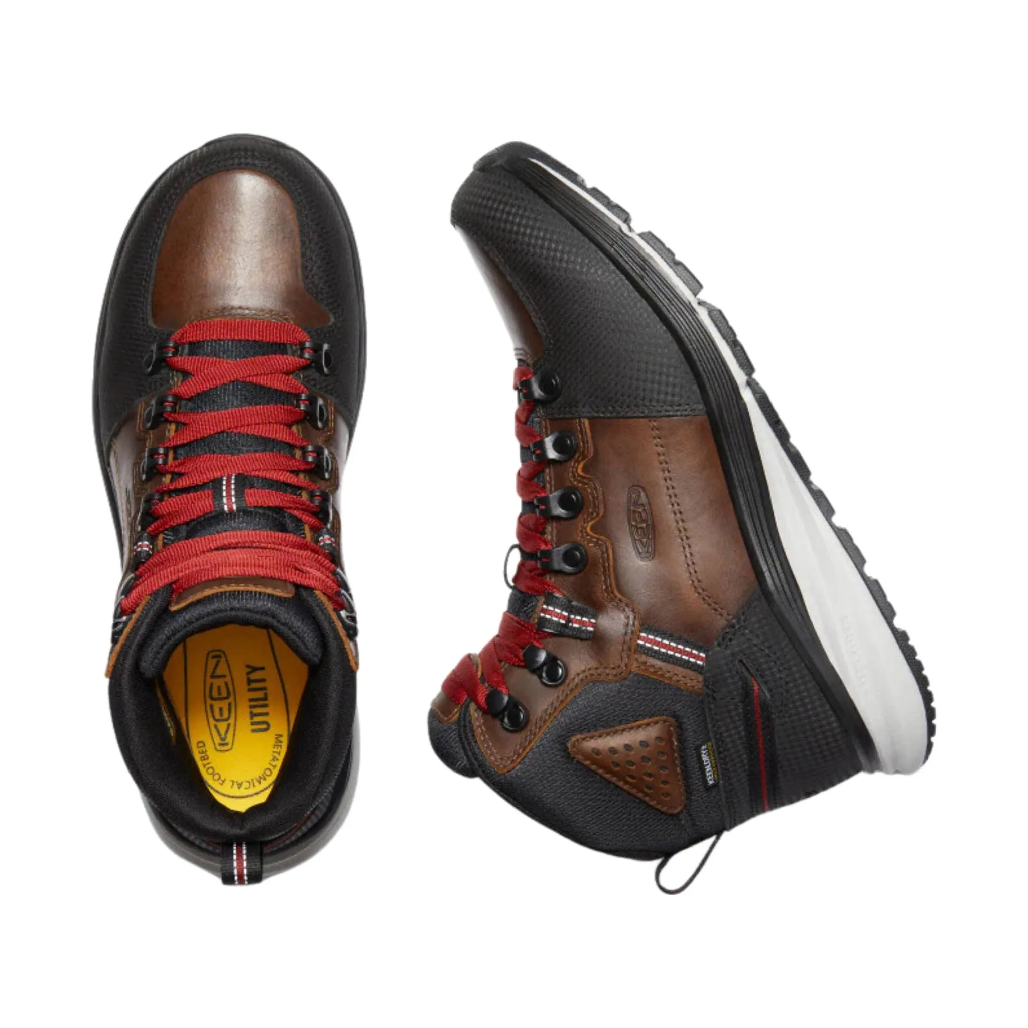 KEEN Utility Men's Red Hook Mid Waterproof Soft Toe Boot - Tobacco/Black