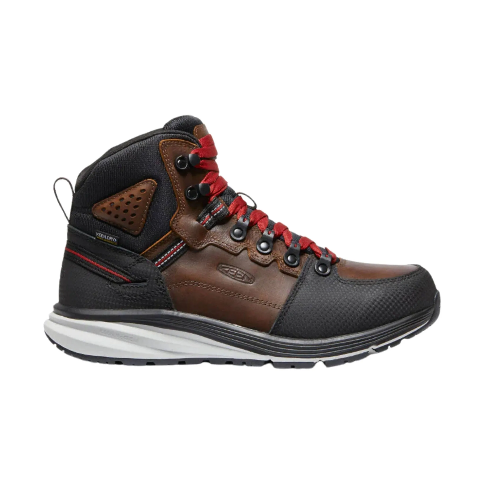 KEEN Utility Men's Red Hook Mid Waterproof Soft Toe Boot - Tobacco/Black