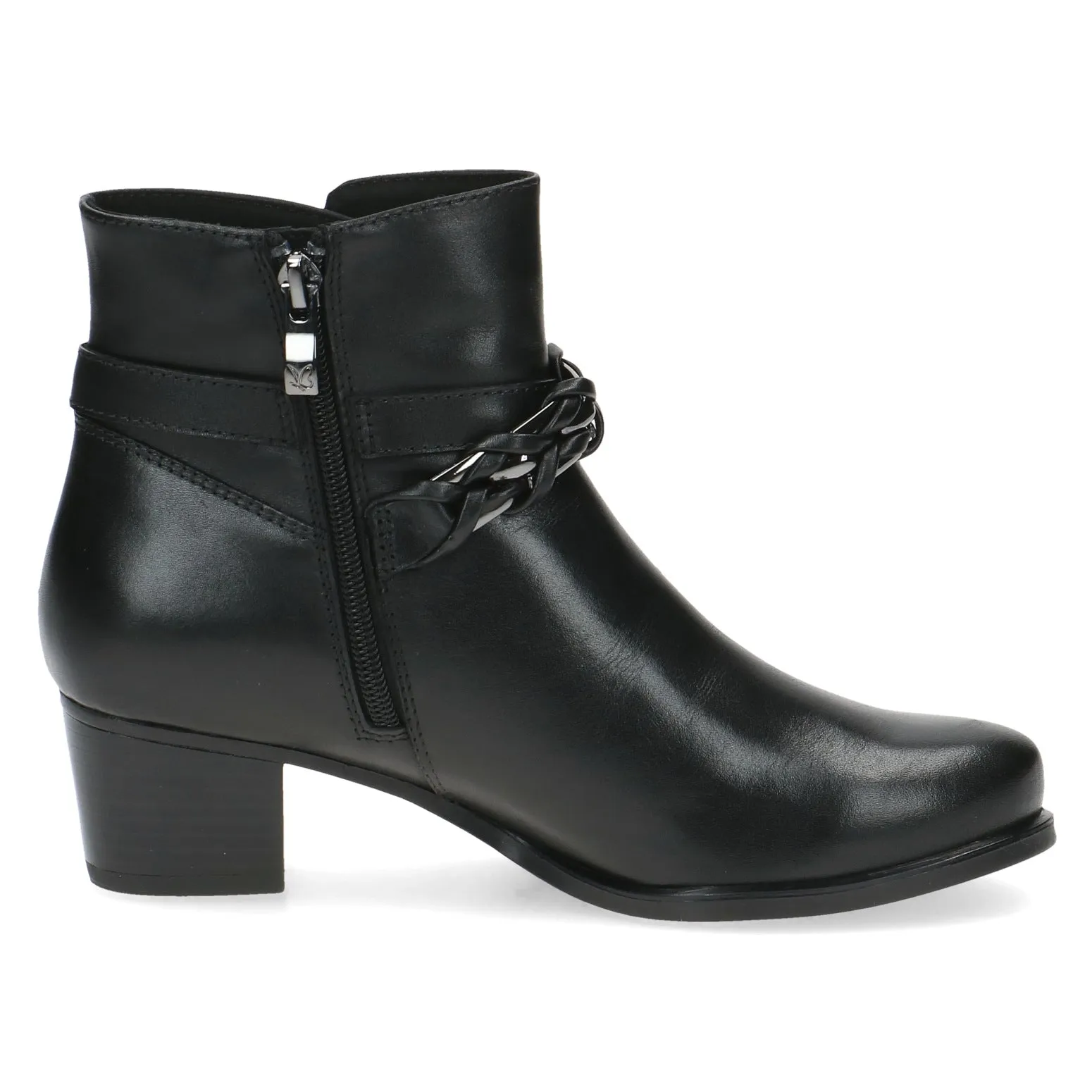 Ladies Caprice Boots Black Low Heel Leather 25336-41 022 sale