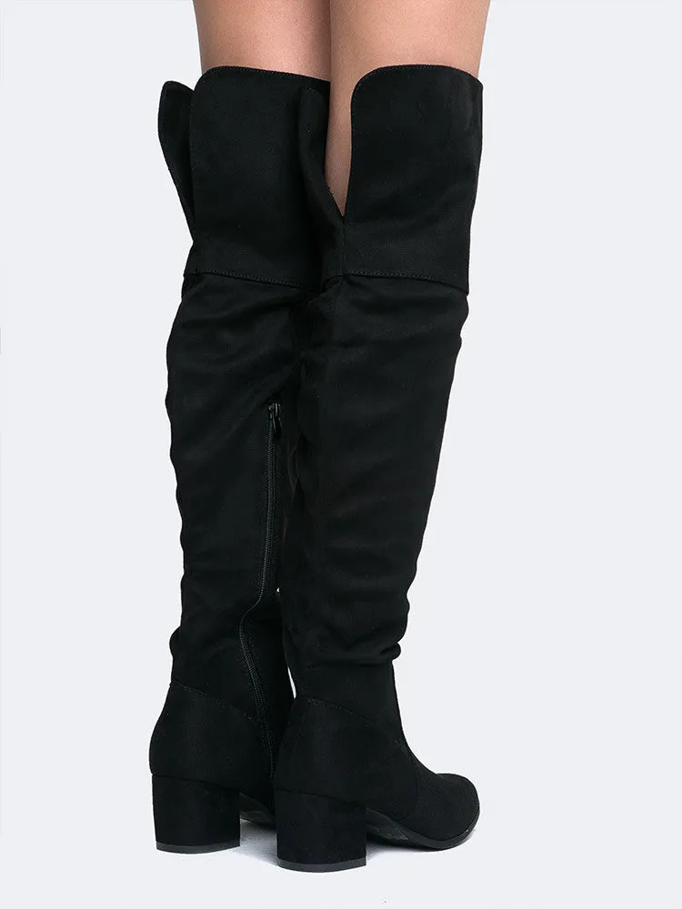 Low Heel Over The Knee Boot