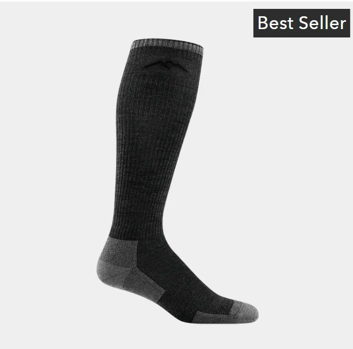 Men's Darn Tough Westerner Over-the-Calf Lightweight Work Sock 3-Pack - Black