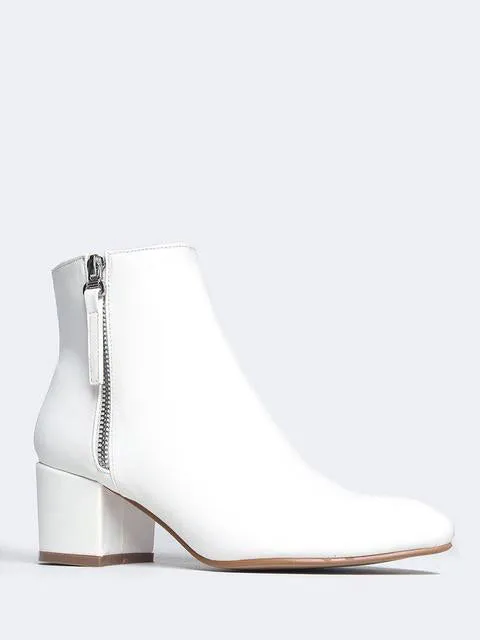 Pointed Toe Zip Ankle Boots