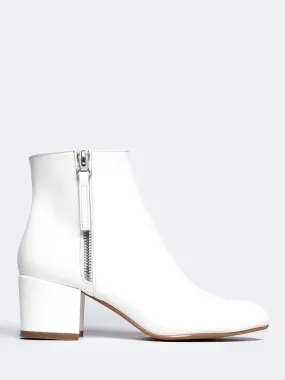 Pointed Toe Zip Ankle Boots