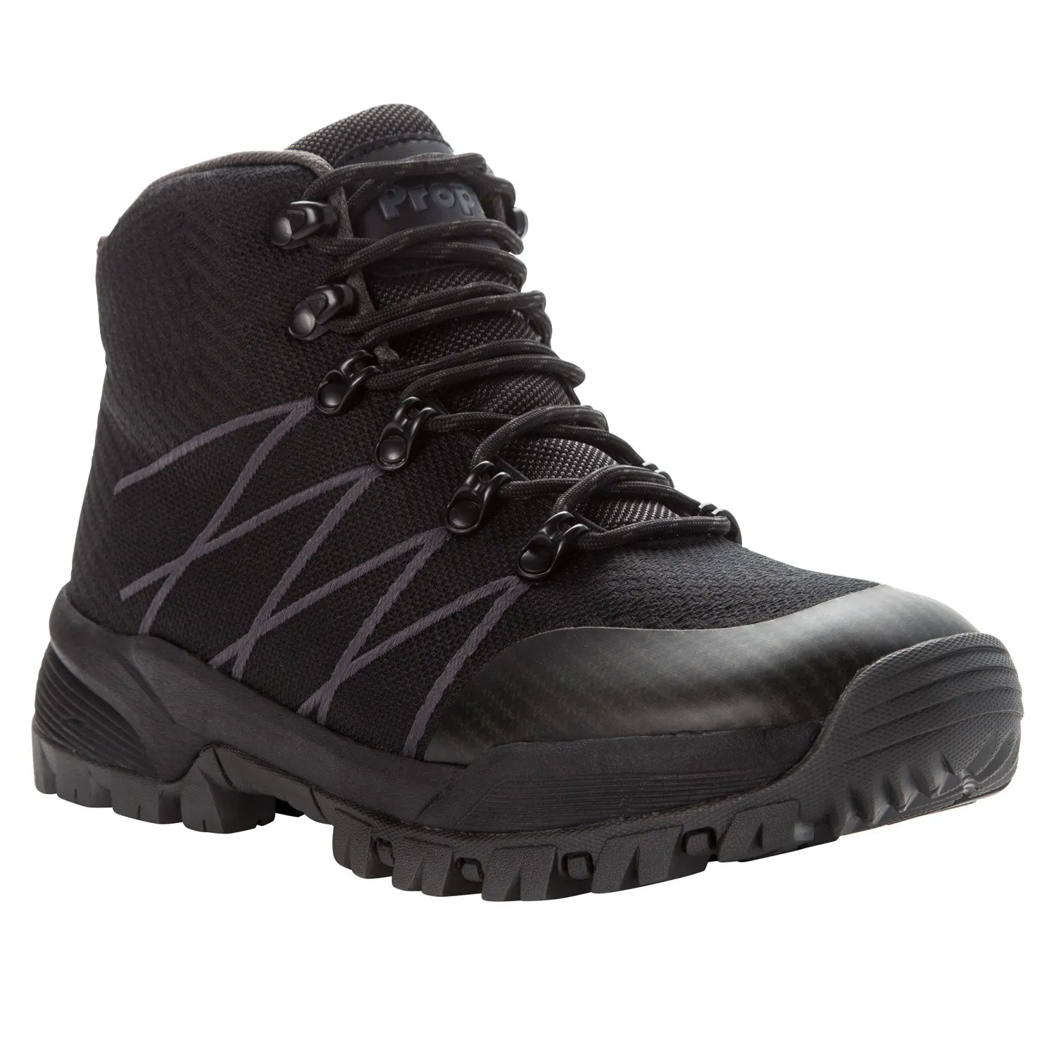 Propet's Men Work Boots- Traverse MBA042K- Black/Dk Grey