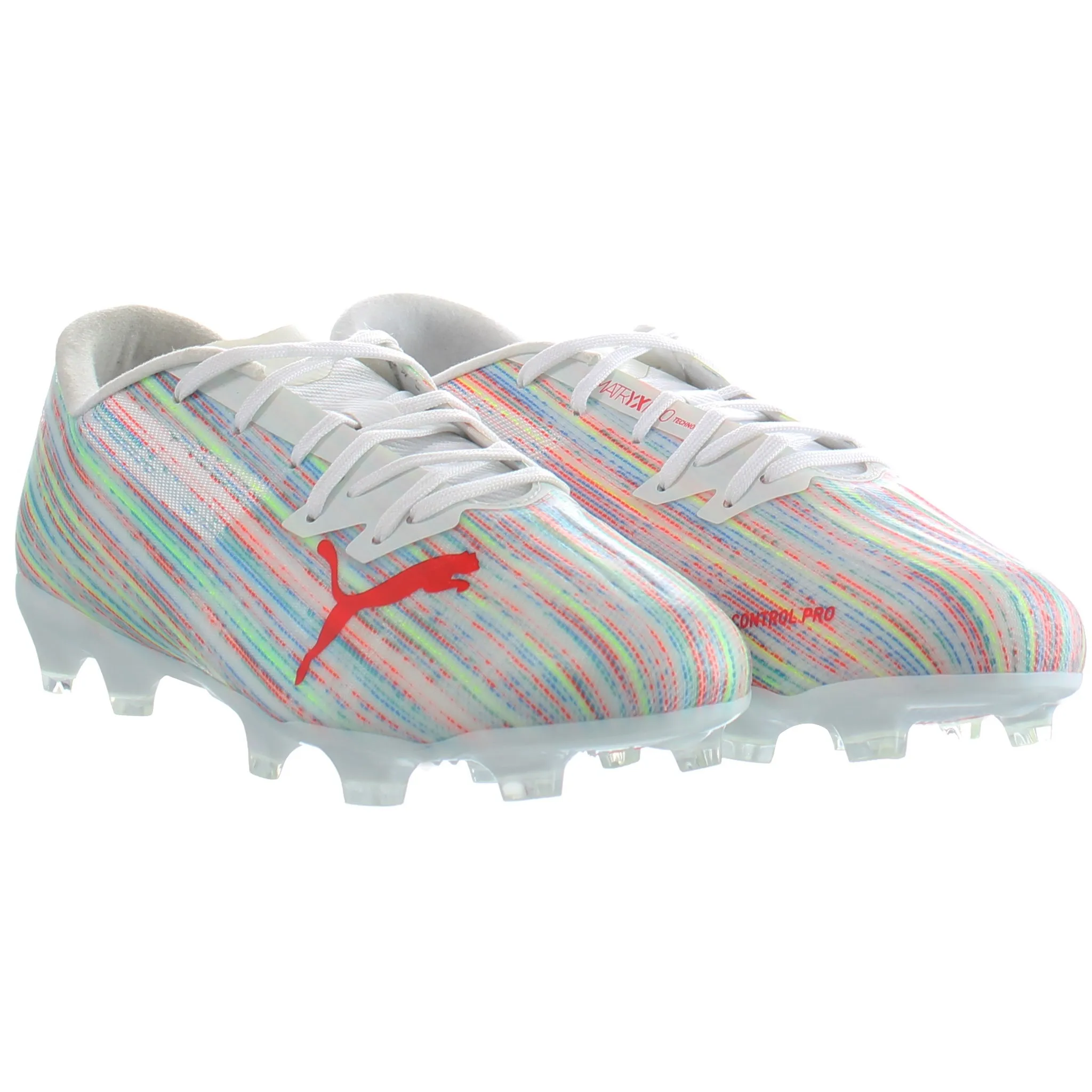 Puma Ultra 2.2 FG/AG White Kids Football Boots