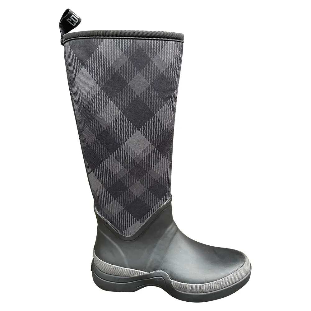 Richmond Waterproof Black Plaid Rubber /Neoprene Boots