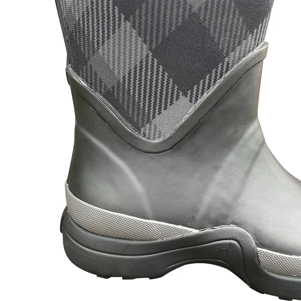 Richmond Waterproof Black Plaid Rubber /Neoprene Boots