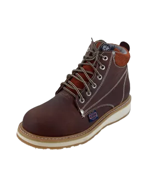 Rugged Brown 6” Double Density (Plain Front) Work Boot