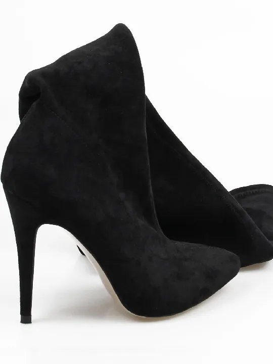 Sexy Suede Pointed Toe Stiletto High Heels Boots