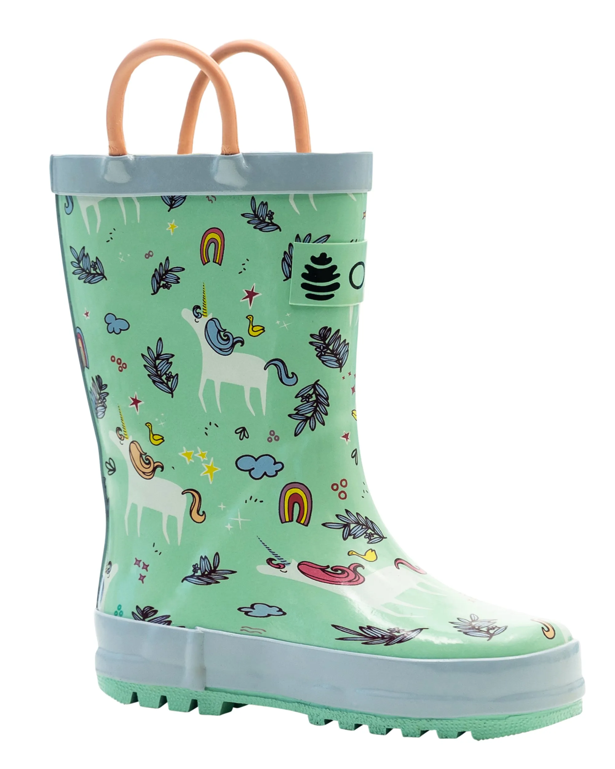 Snooty Unicorn Loop Handle Rubber Rain Boots