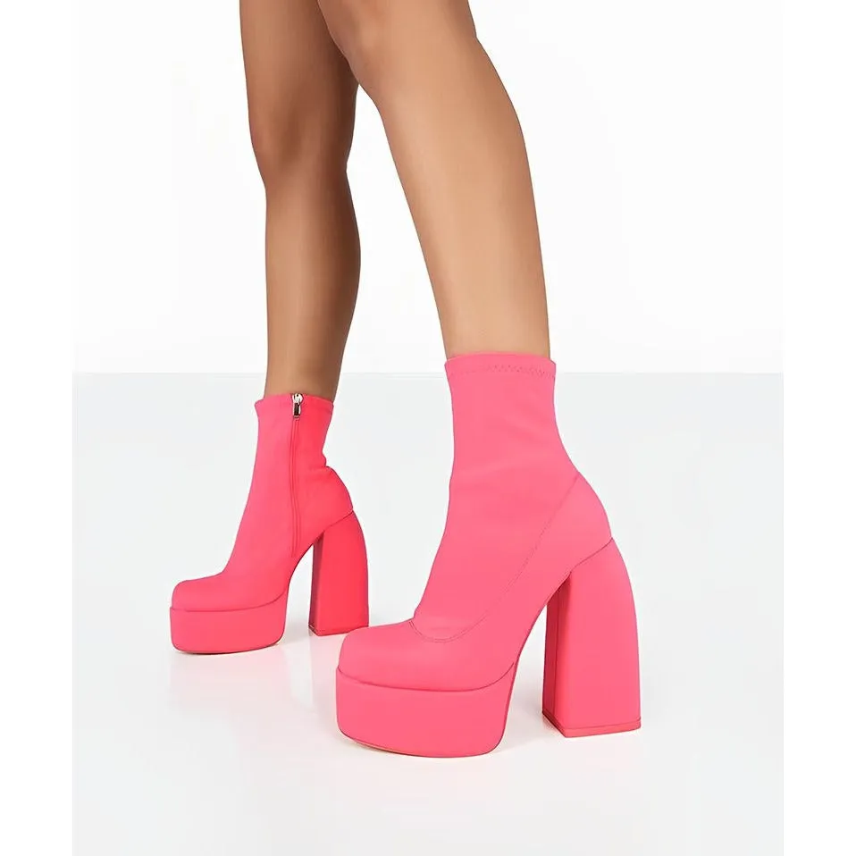 Thick Heel Ankle Boots