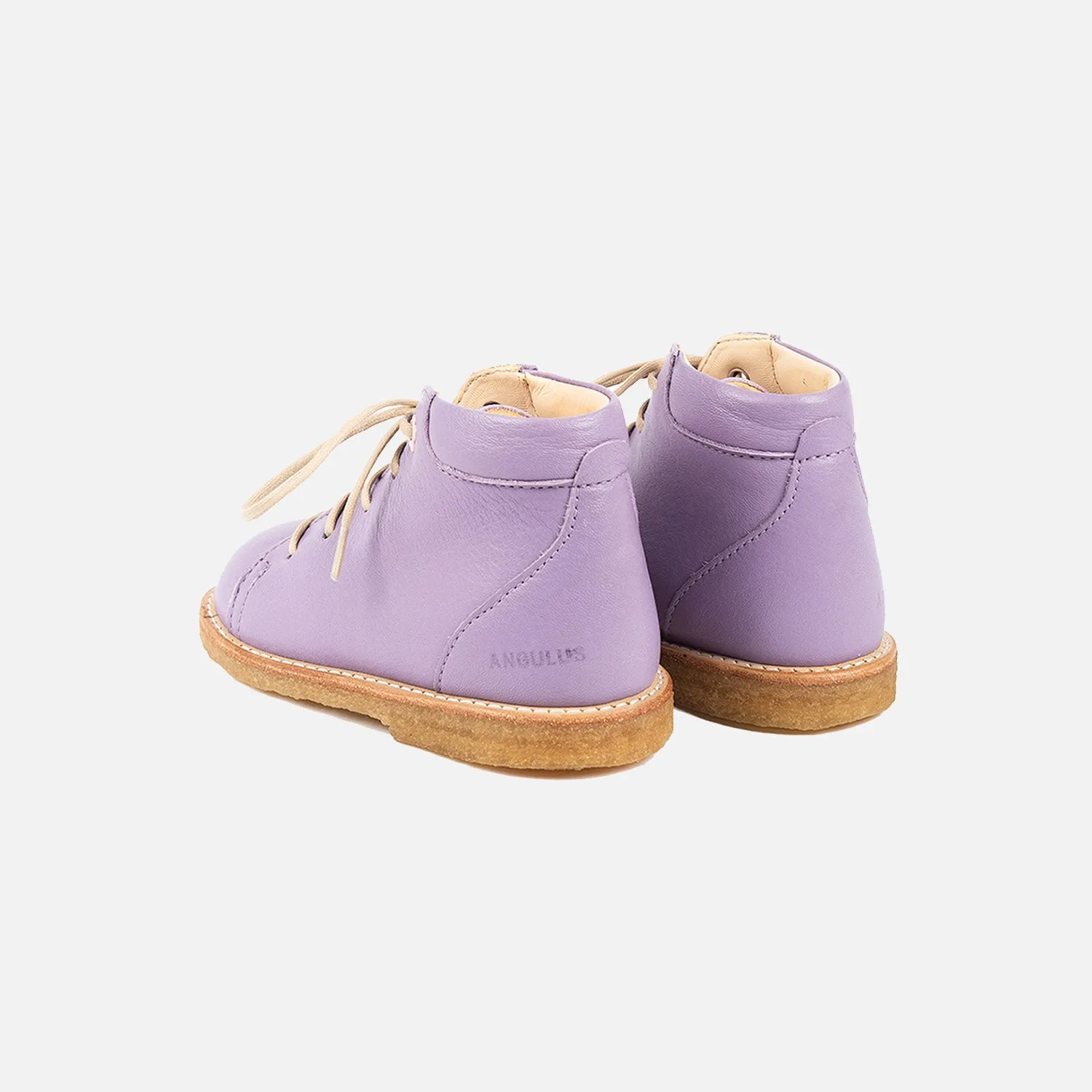 Toddler Leather Lace Up Boots - Lilac