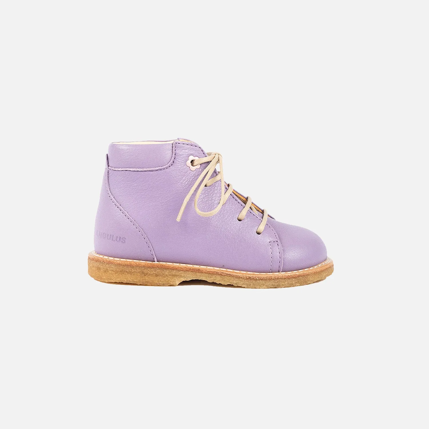 Toddler Leather Lace Up Boots - Lilac