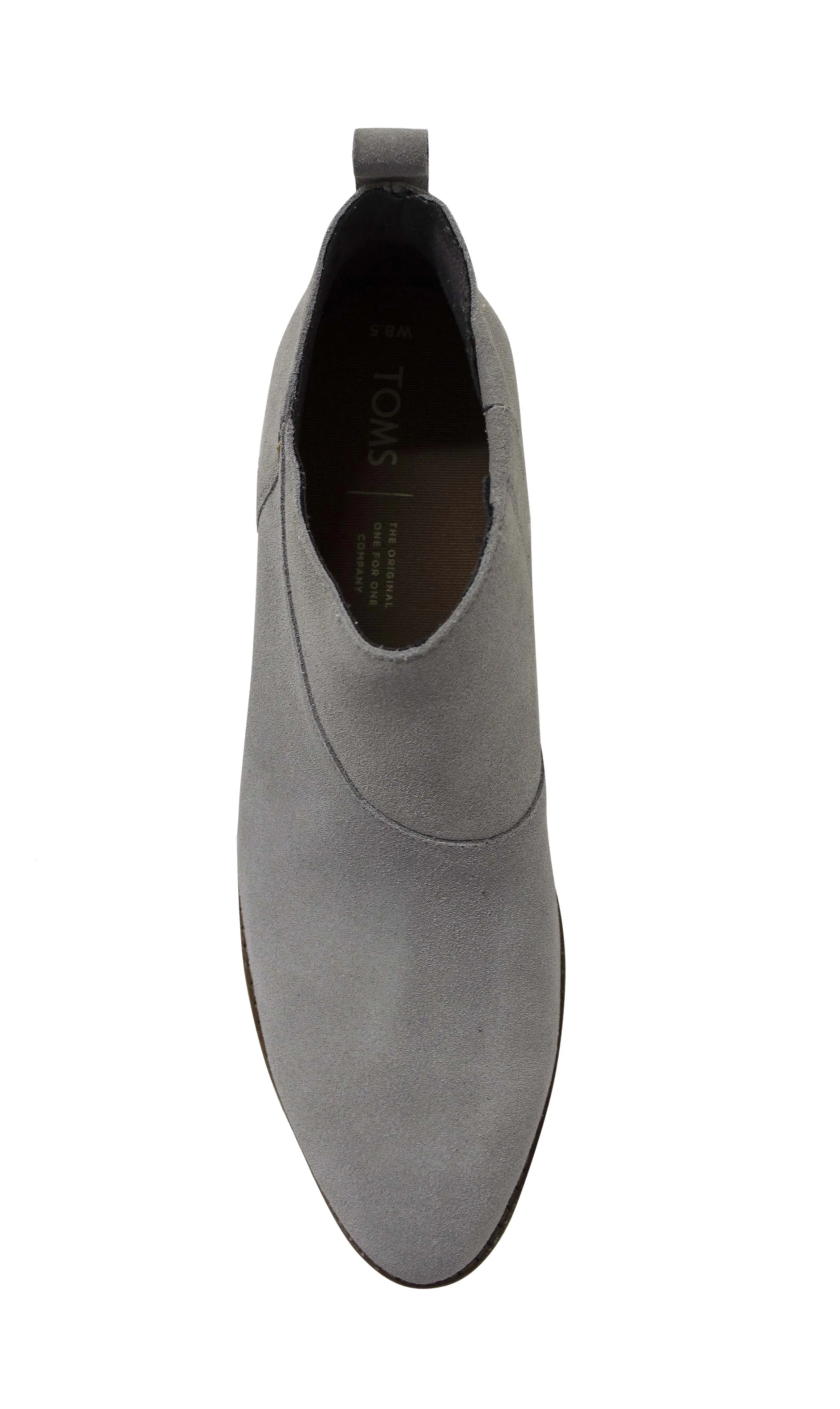 Toms Leilani Grey Block Heel Boots - Womens