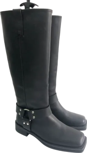 Tony Bianco Black Biker Boots UK 7 EU 40 👠