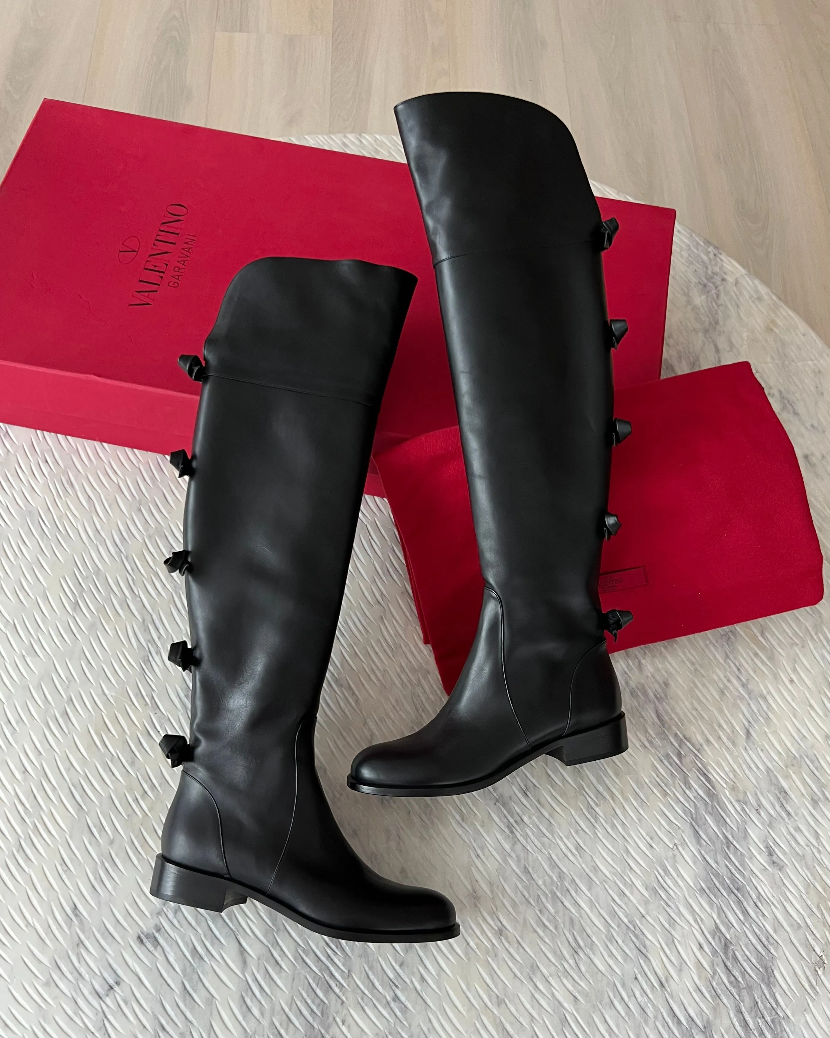 Valentino Garavani Bow Over the Knee Boots